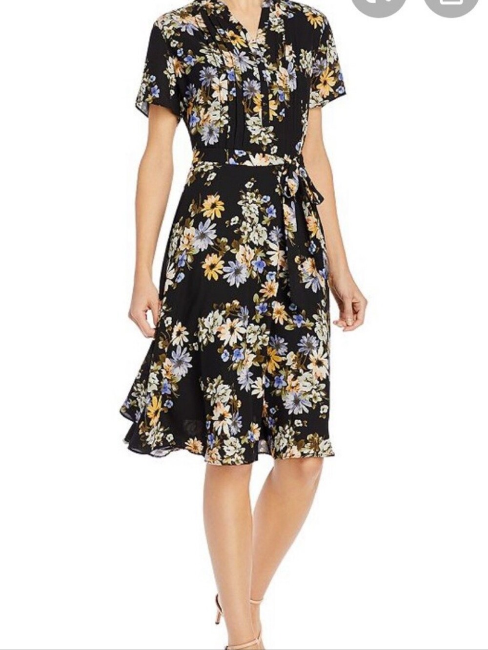 Nanette Nanette Lepore Floral Printed Tie Waist Dress